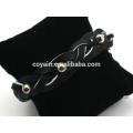 Charm Friendship Black Cool Skull Braided Leather Bracelet